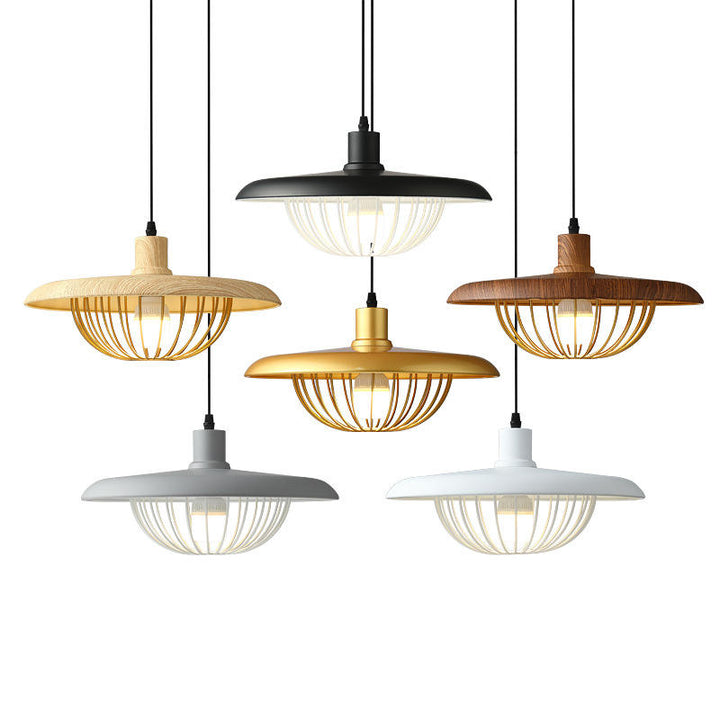 Imitation wood grain pendant lights