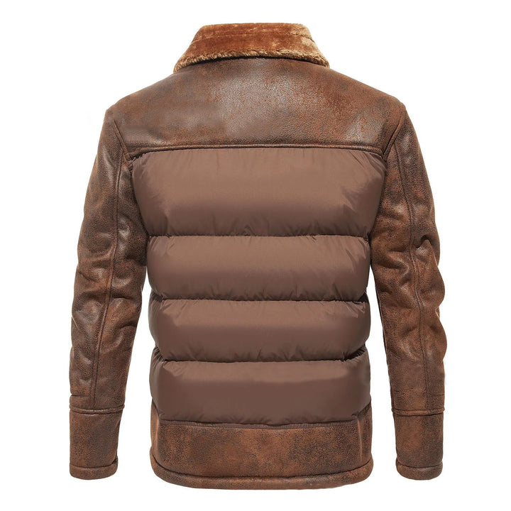 Lennart | Leren down jacket for men