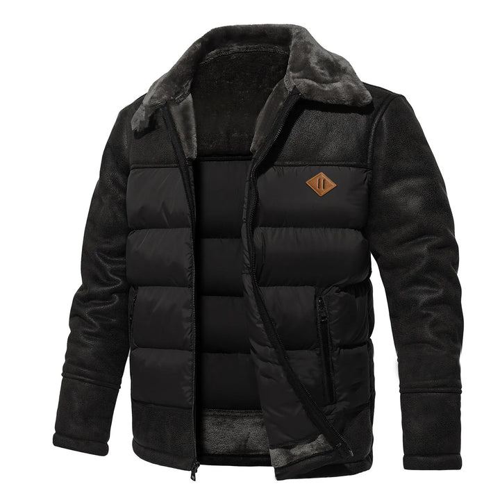 Lennart | Leren down jacket for men