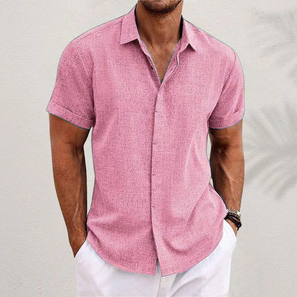 Shane™ Cotton and Linen Short Sleeve Shirt