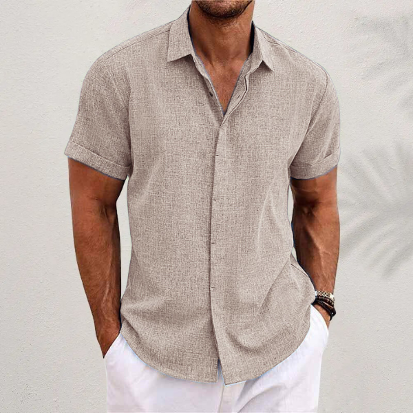 Shane™ Cotton and Linen Short Sleeve Shirt
