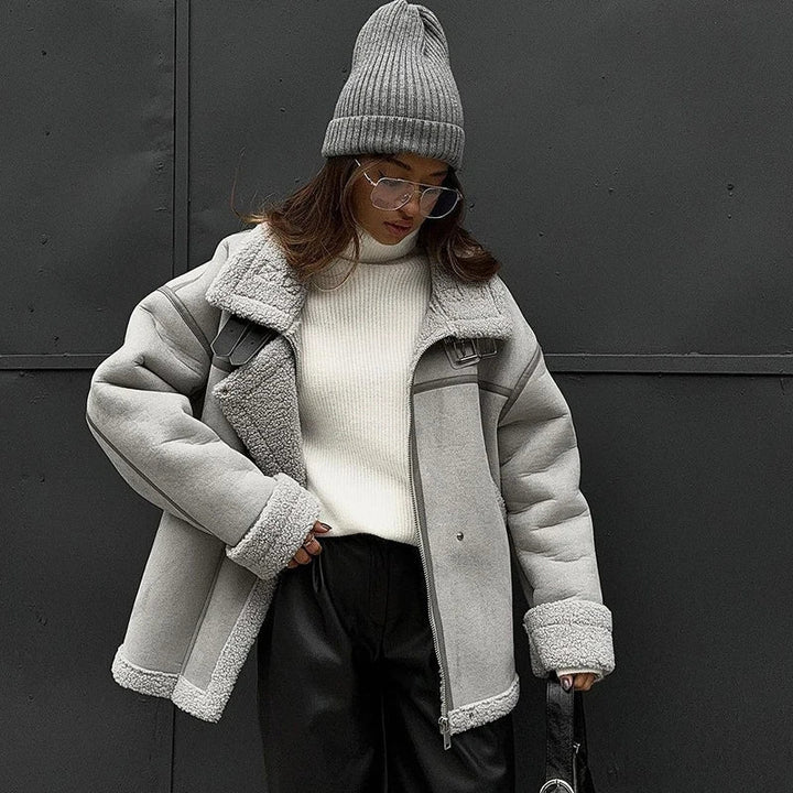 Leona | Luxury Shearling Jacket - winter comfort