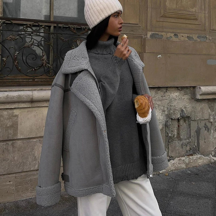 Leona | Luxury Shearling Jacket - winter comfort