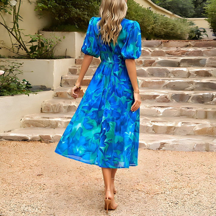 Loretta - V-neck midi dress 