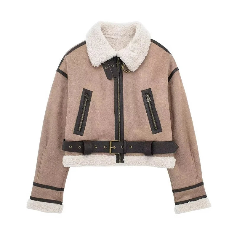 Zennara | Elegant and stylish outerwear jacket with belt
