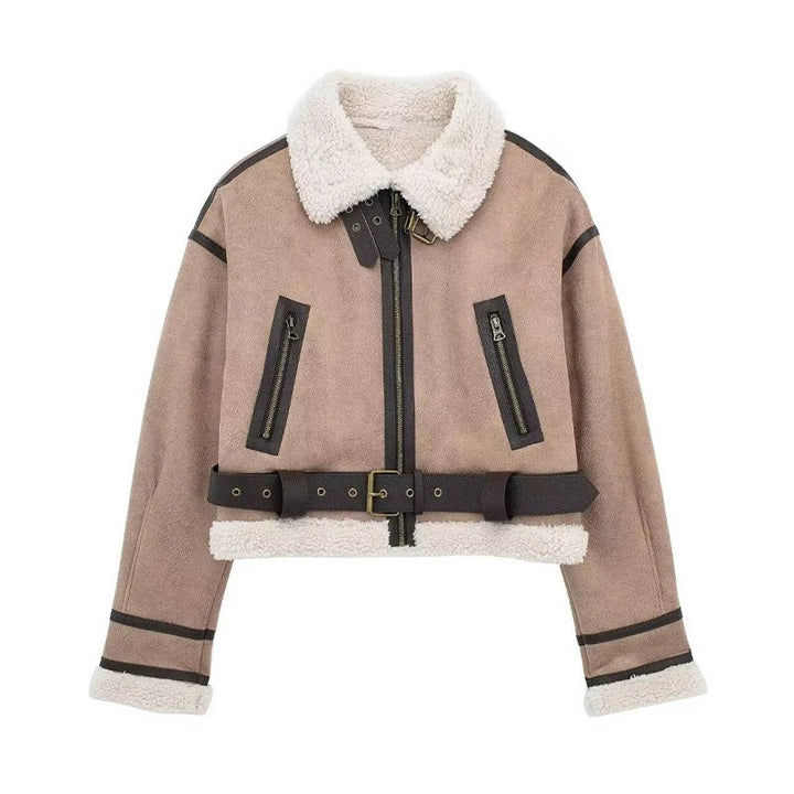Zennara | Elegant and stylish outerwear jacket with belt