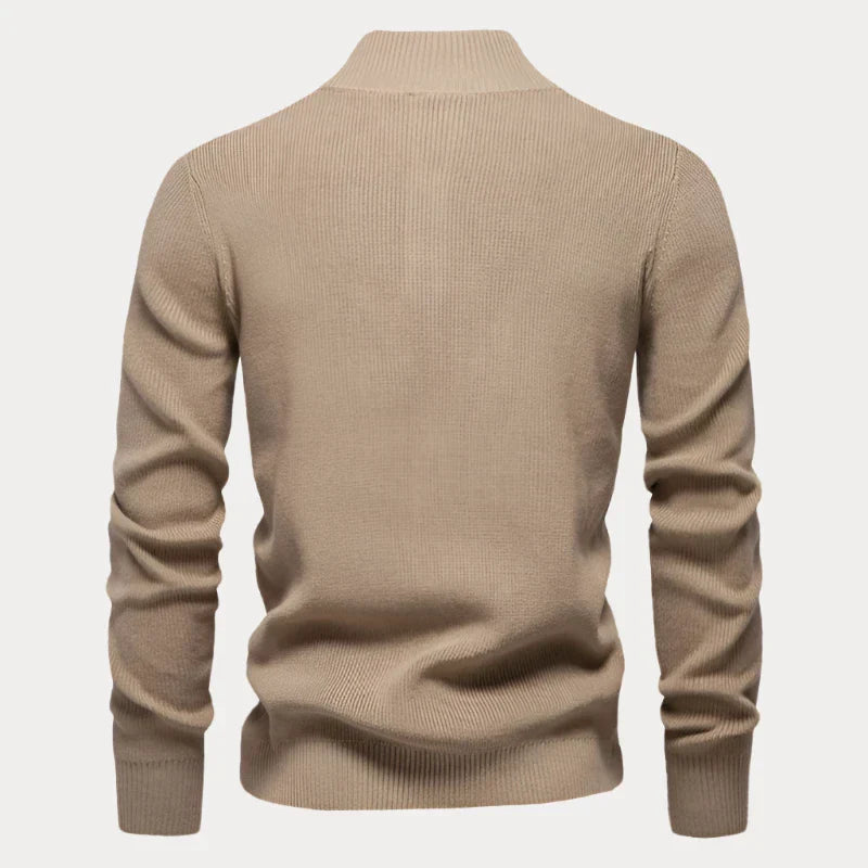 Men's knitted button-up sweater