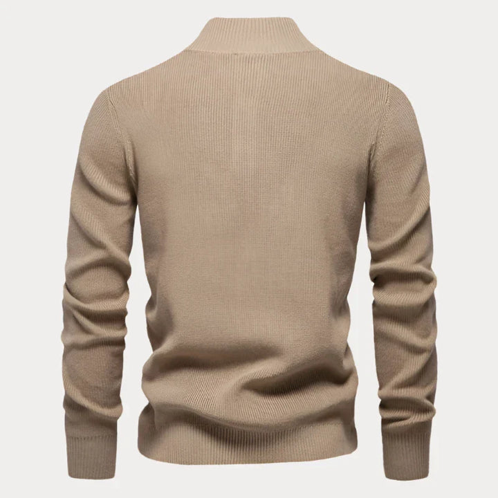 Men's knitted button-up sweater