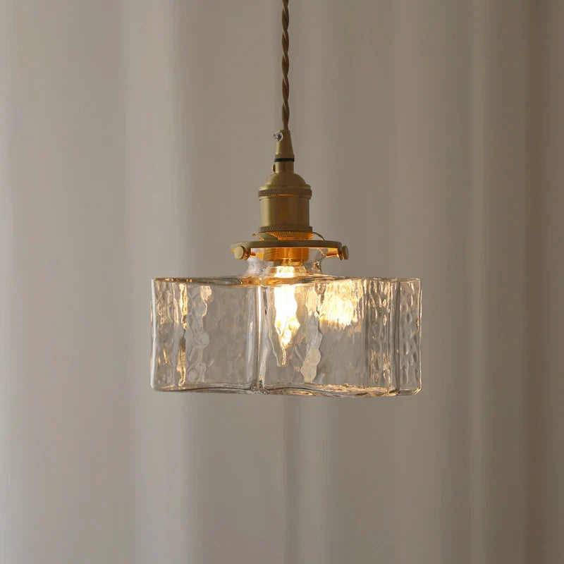 Fatima - Modern retro hanging lamp made of glass