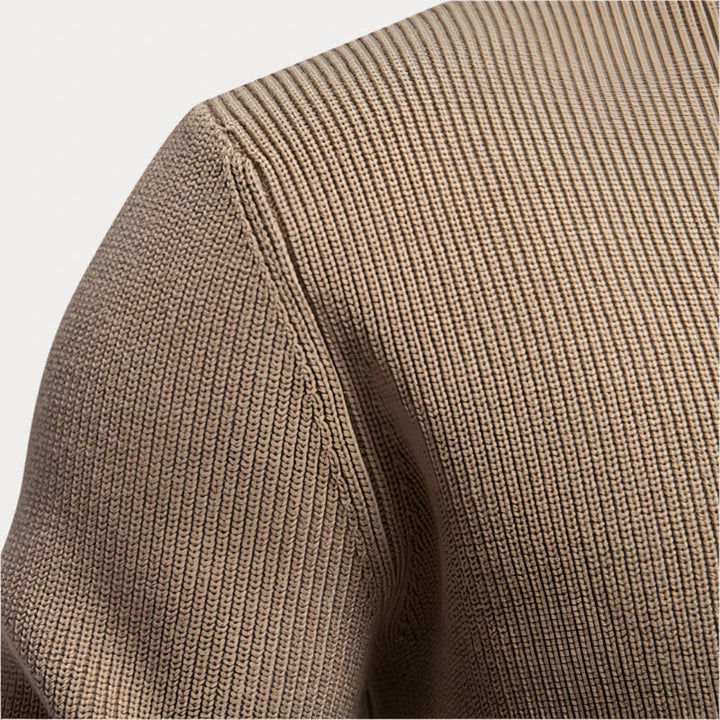 Men's knitted button-up sweater