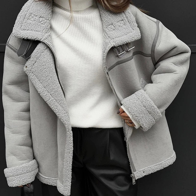 Leona | Luxury Shearling Jacket - winter comfort