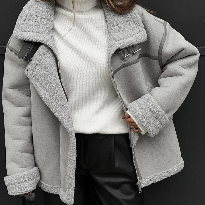 Leona | Luxury Shearling Jacket - winter comfort