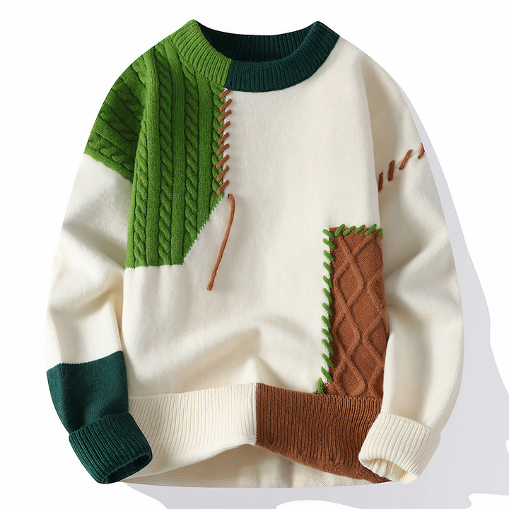 Rowan | Patchwork sweater for men