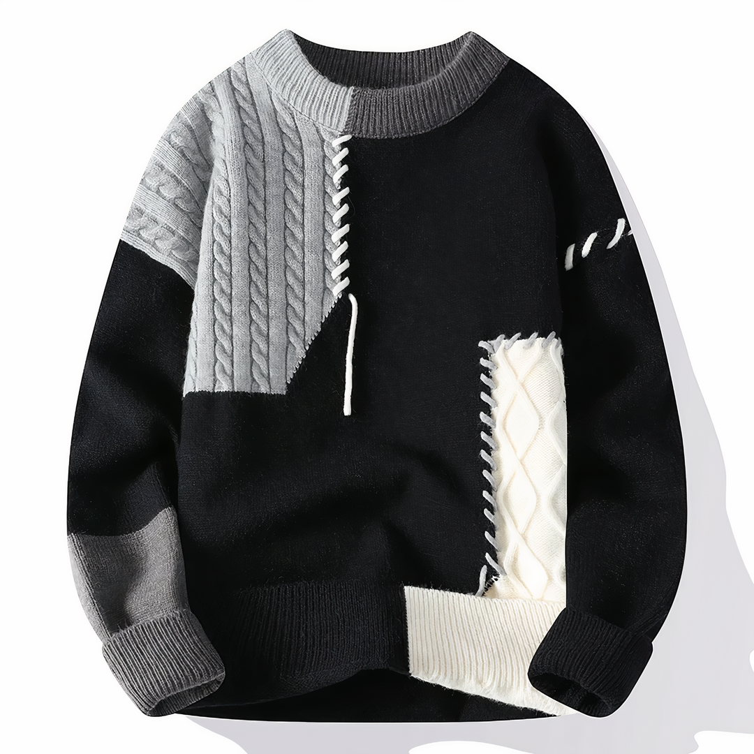 Rowan | Patchwork sweater for men