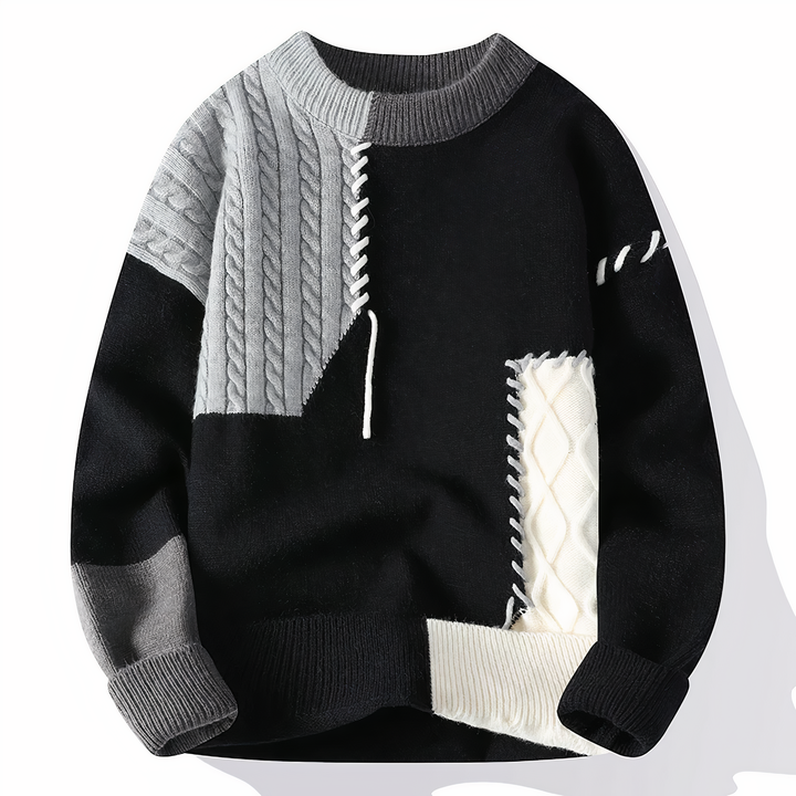 Rowan | Patchwork sweater for men