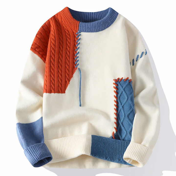 Rowan | Patchwork sweater for men