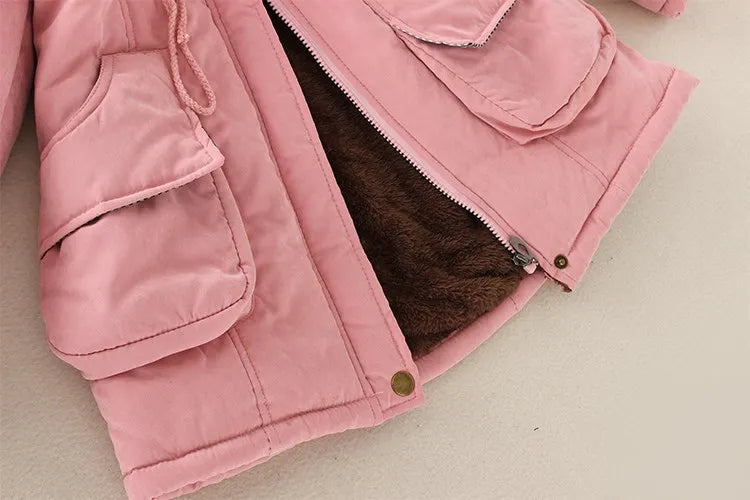 Amarise | Women's hooded parka with fleece lining and pockets