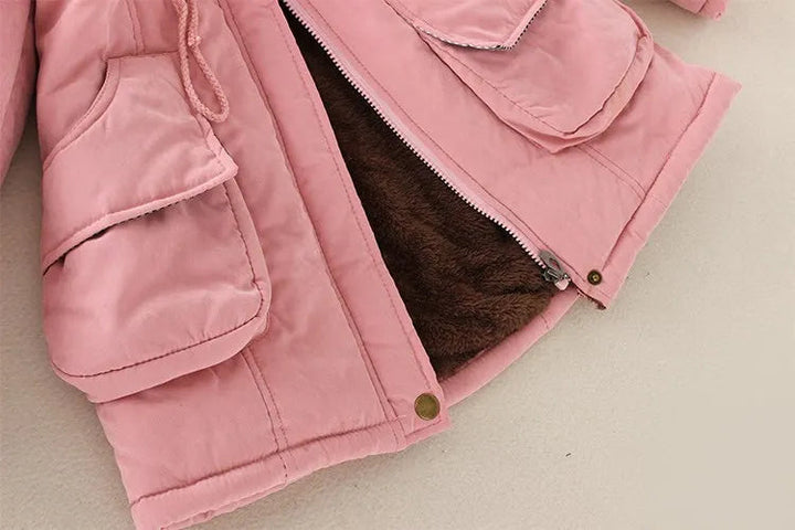 Amarise | Women's hooded parka with fleece lining and pockets