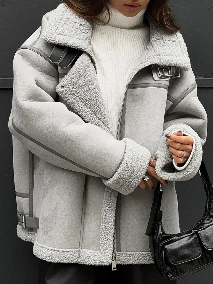 Leona | Luxury Shearling Jacket - winter comfort