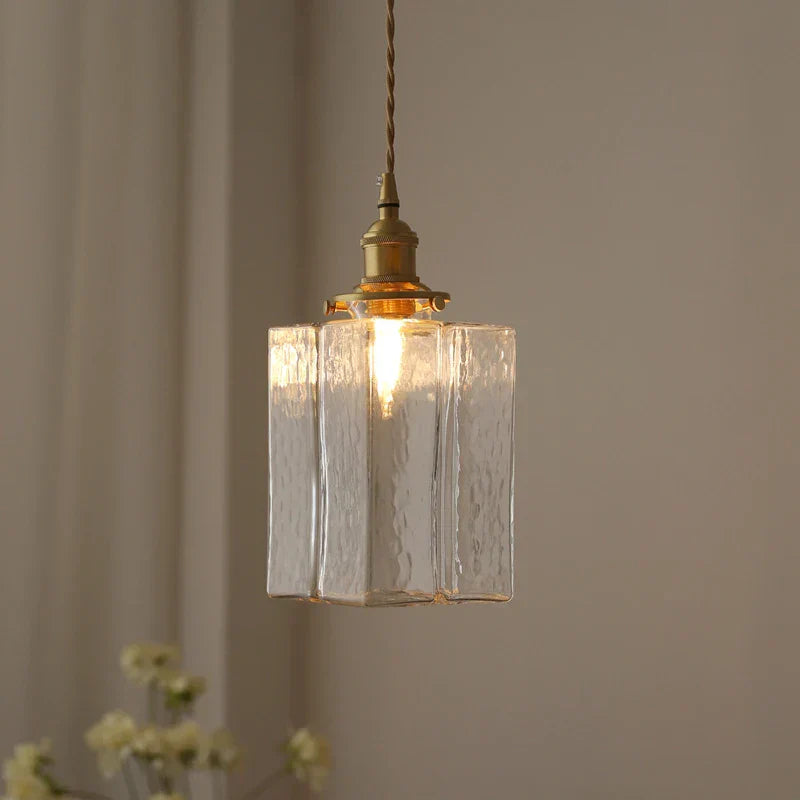 Fatima - Modern retro hanging lamp made of glass