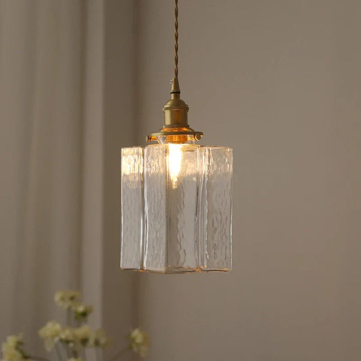 Fatima - Modern retro hanging lamp made of glass