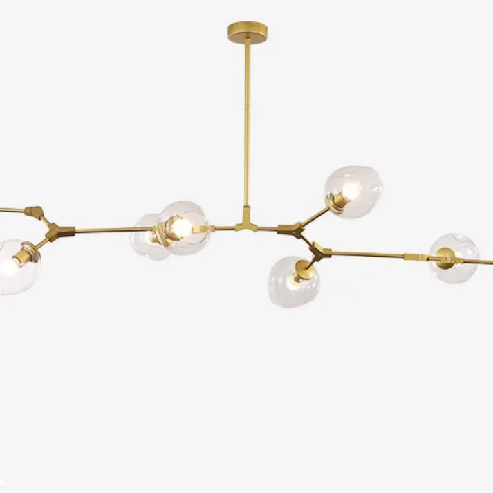 Bifurcation Sputnik chandelier made of bubble glass