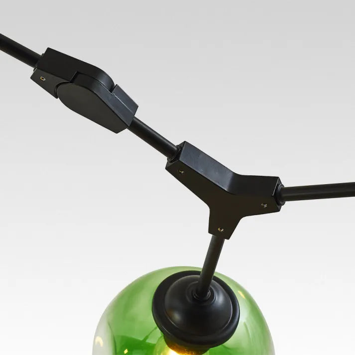 Bifurcation Sputnik chandelier made of bubble glass