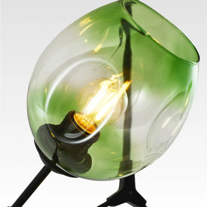 Bifurcation Sputnik chandelier made of bubble glass