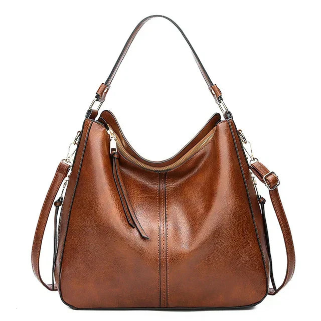 Freya | Elegant leather tote bag with large capacity 