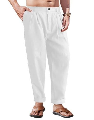 Otto - Men's linen trousers made of cotton