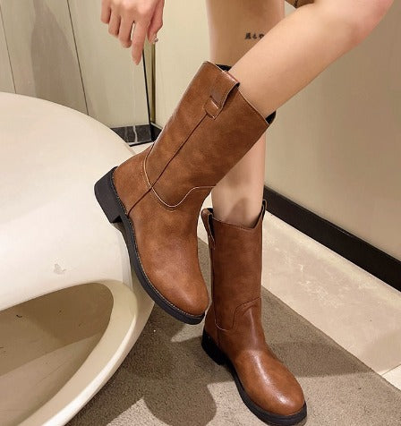 Dash - 2024 Fashionable Cowhide Denim Boots for Men