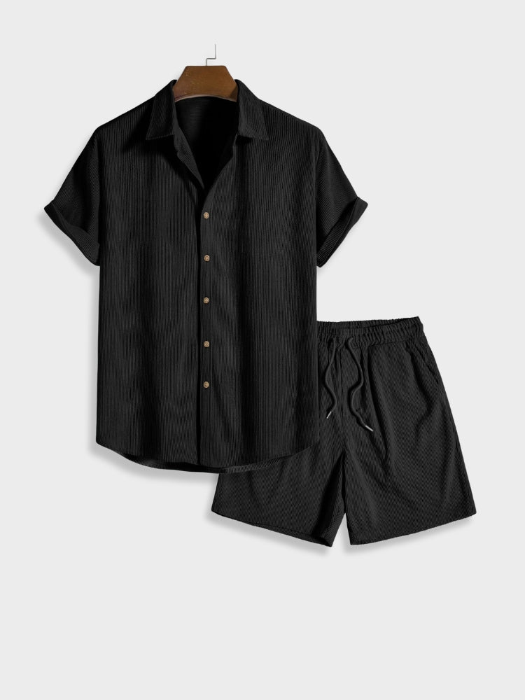 Travis - Button-up corduroy summer set