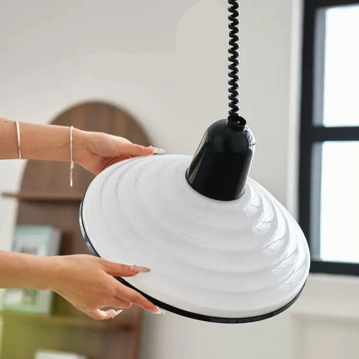 French Cream Wind Glass Pendant Light