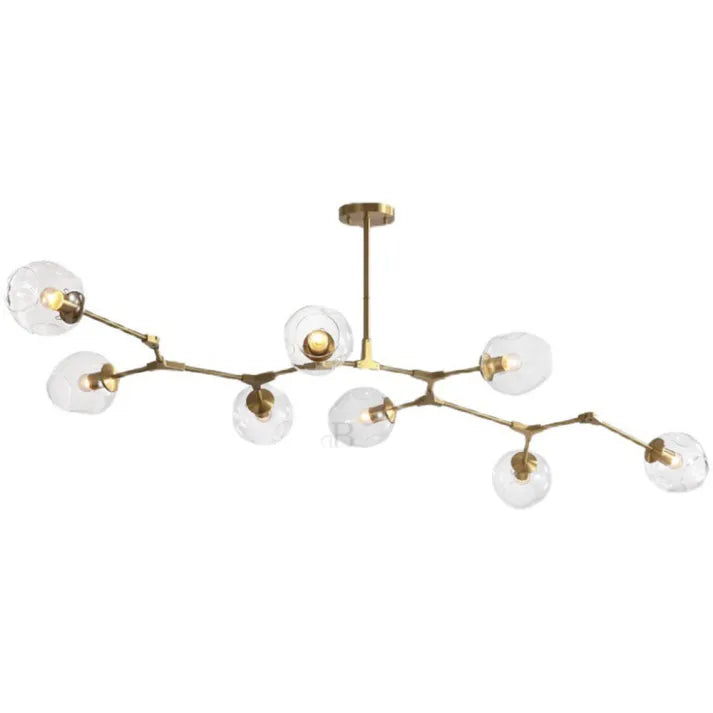 Bifurcation Sputnik chandelier made of bubble glass