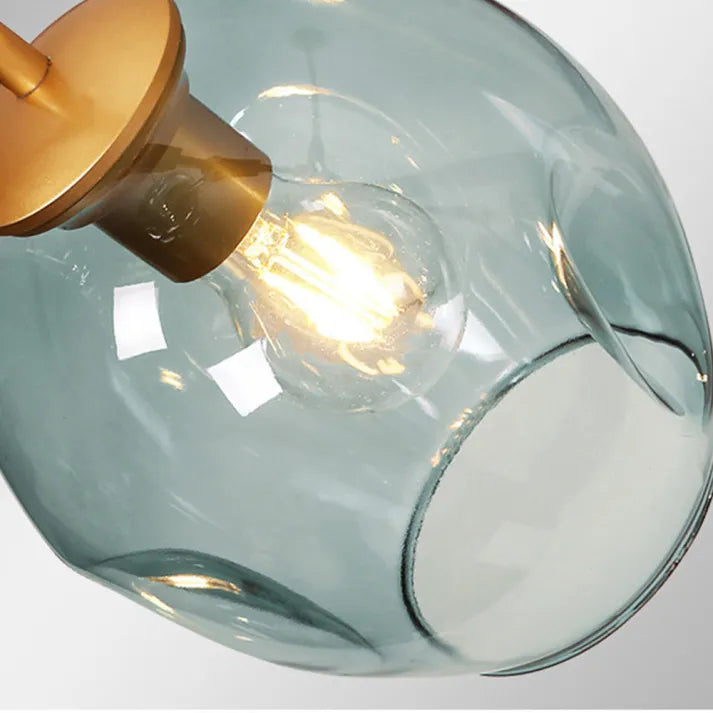 Bifurcation Sputnik chandelier made of bubble glass