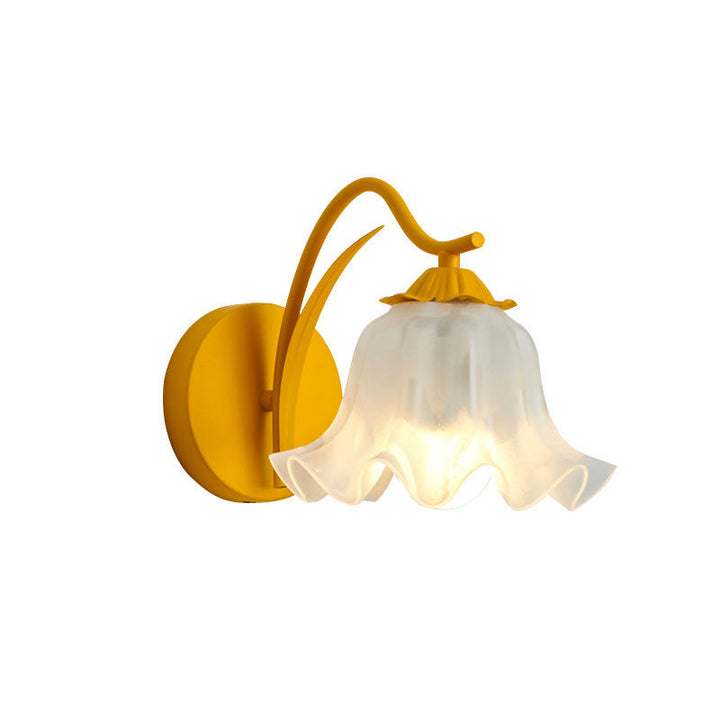 French retro garden flower wall lamp