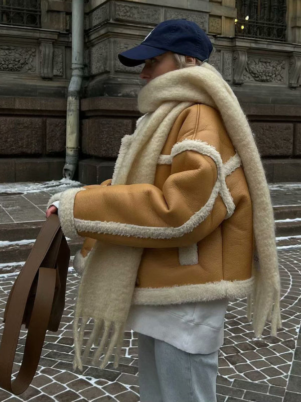 Glacia | Luxuriöse Shearling-Jacke mit weichem Innenfutter