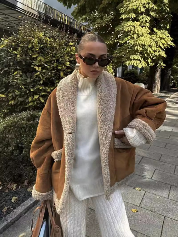 Hivera | Luxury sheepskin coat with soft lining