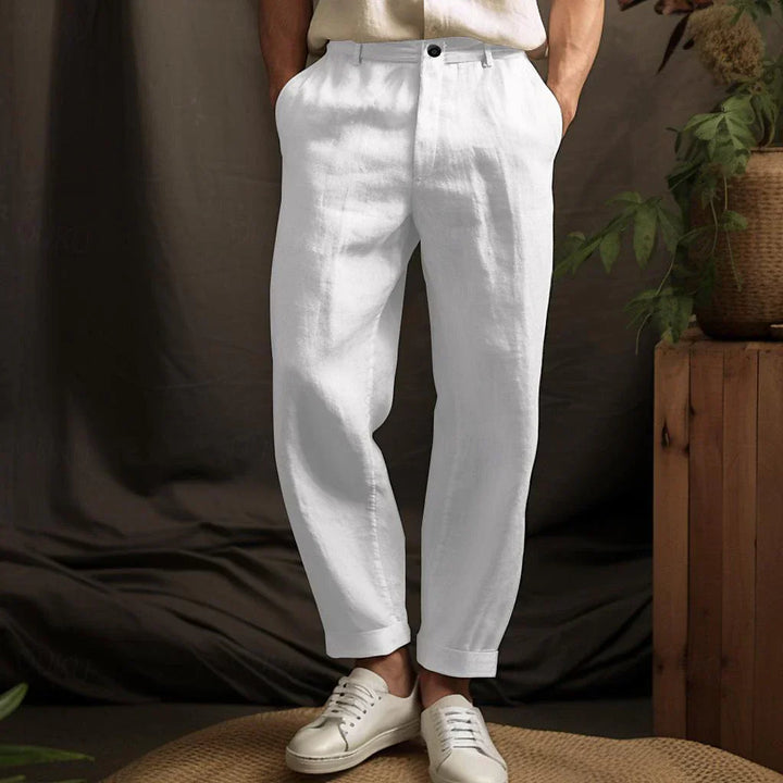 Otto - Men's linen trousers made of cotton