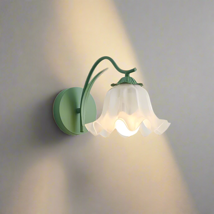 French retro garden flower wall lamp