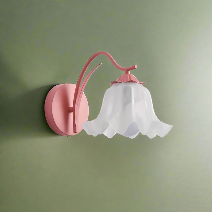 French retro garden flower wall lamp