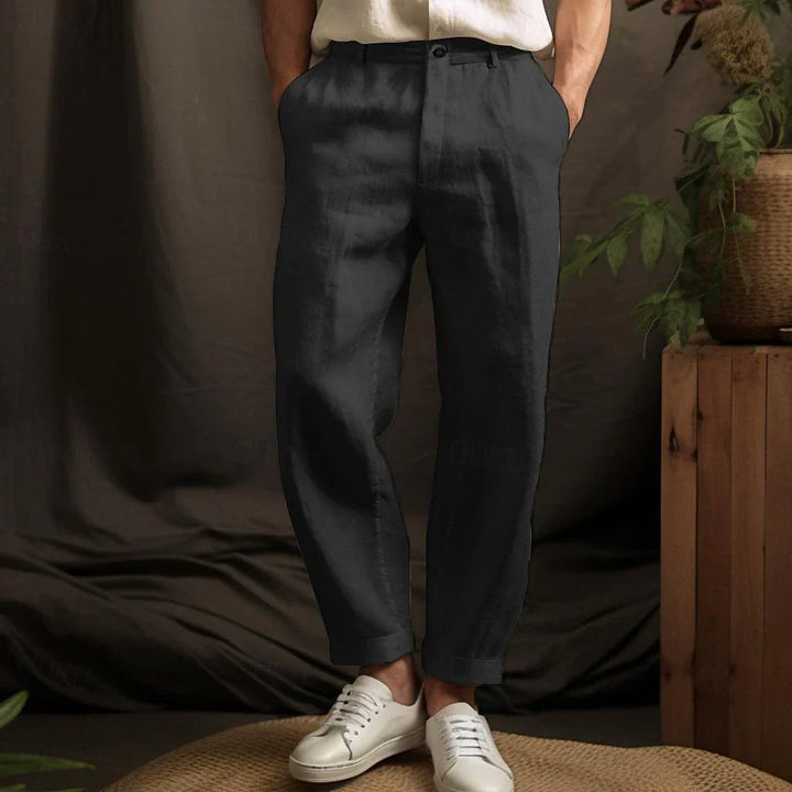 Otto - Men's linen trousers made of cotton
