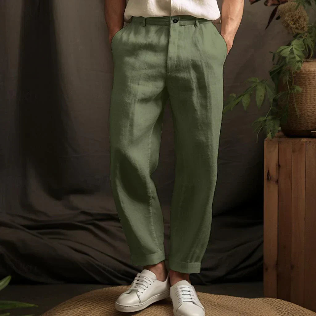 Otto - Men's linen trousers made of cotton