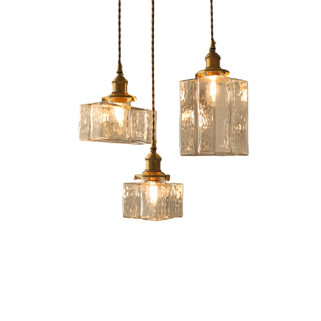 Fatima - Modern retro hanging lamp made of glass