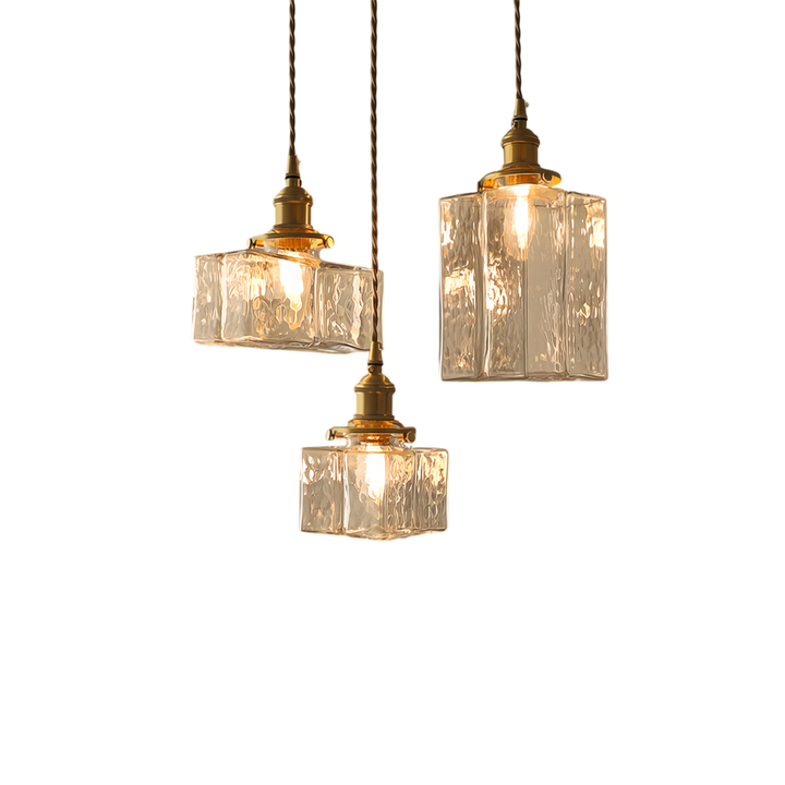 Fatima - Modern retro hanging lamp made of glass