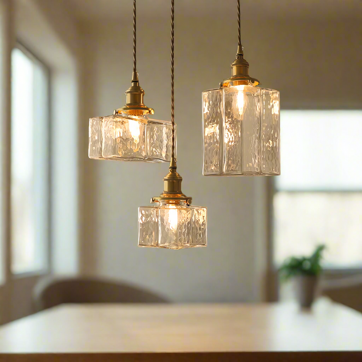 Fatima - Modern retro hanging lamp made of glass