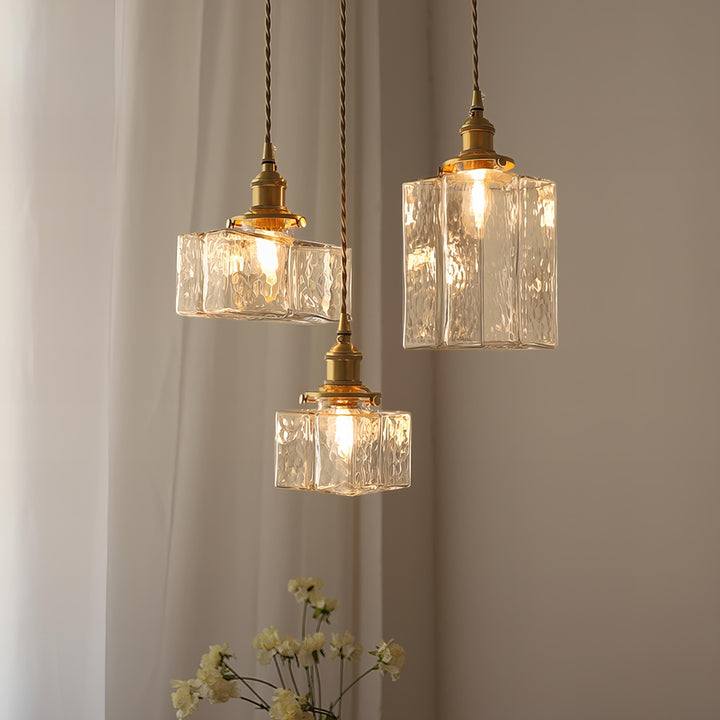 Fatima - Modern retro hanging lamp made of glass