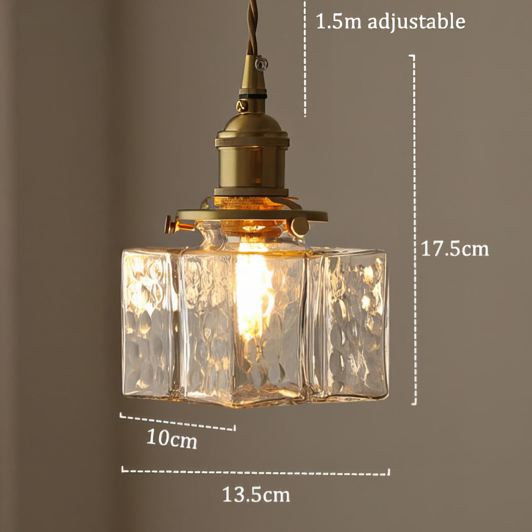 Fatima - Modern retro hanging lamp made of glass
