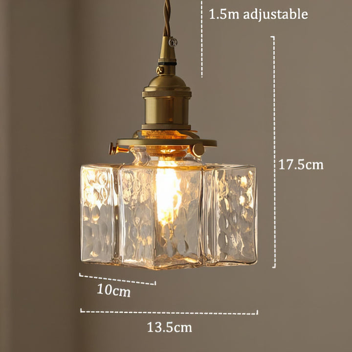 Fatima - Modern retro hanging lamp made of glass