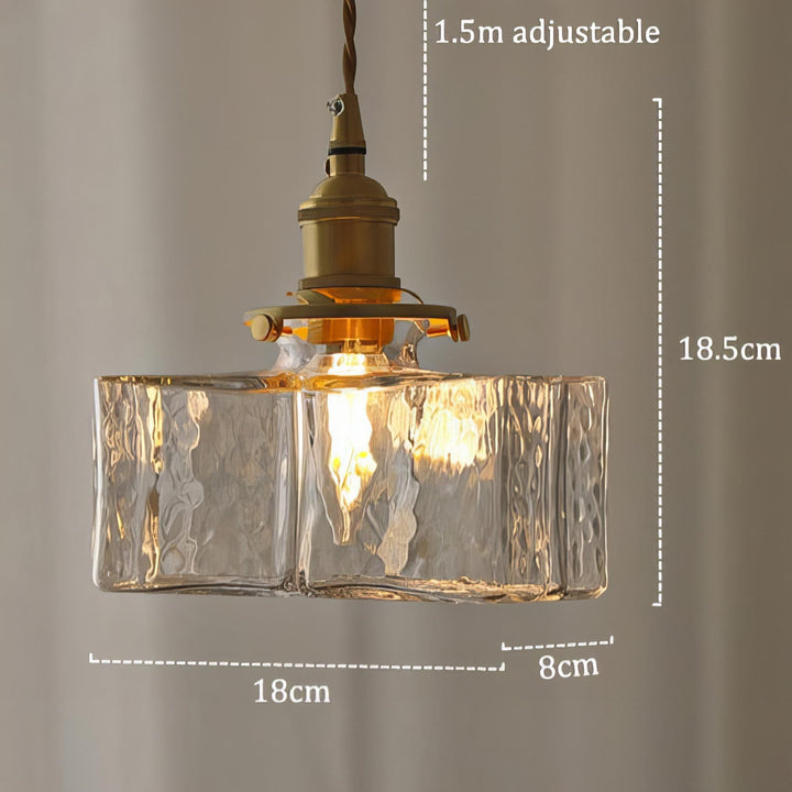Fatima - Modern retro hanging lamp made of glass